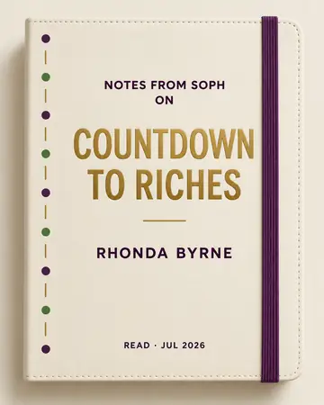 Notes from Soph notebook cover for Countdown to Riches by Rhonda Byrne