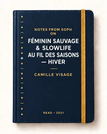 Notes from Soph notebook cover for Féminin Sauvage & Slowlife au fil des saisons — Hiver by Camille Visage