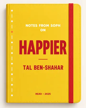 Notes from Soph notebook cover for Happier by Tal Ben-Shahar