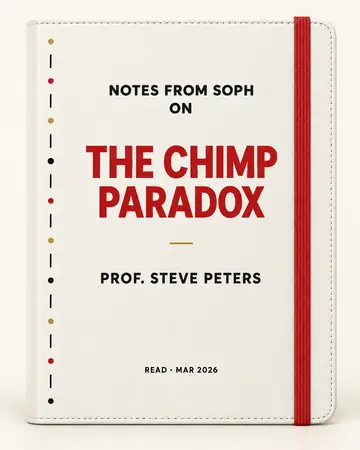 Notes from Soph notebook cover for The Chimp Paradox by Prof. Steve Peters