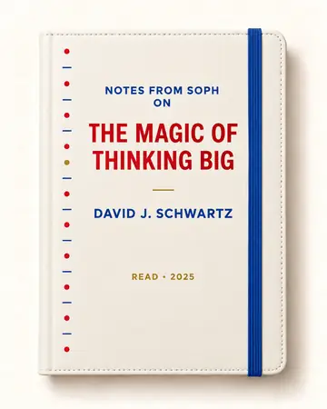 Notes from Soph notebook cover for The Magic of Thinking Big by David J. Schwartz