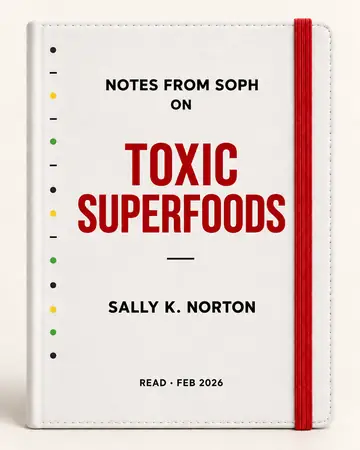 Notes from Soph notebook cover for Toxic Superfoods by Sally K. Norton