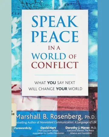 Speaking Peace by Marshall B. Rosenberg book cover