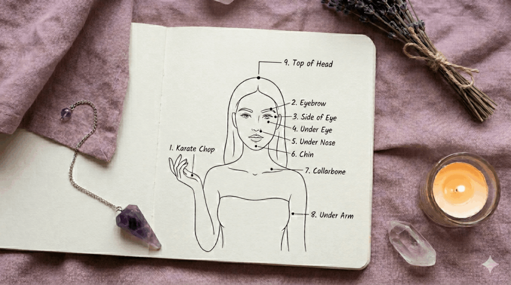 EFT tapping for anxiety, tapping sequence guide