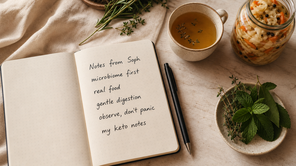 Current image: Paléobiotique Marion Kaplan microbiome first notebook image for Notes from Soph