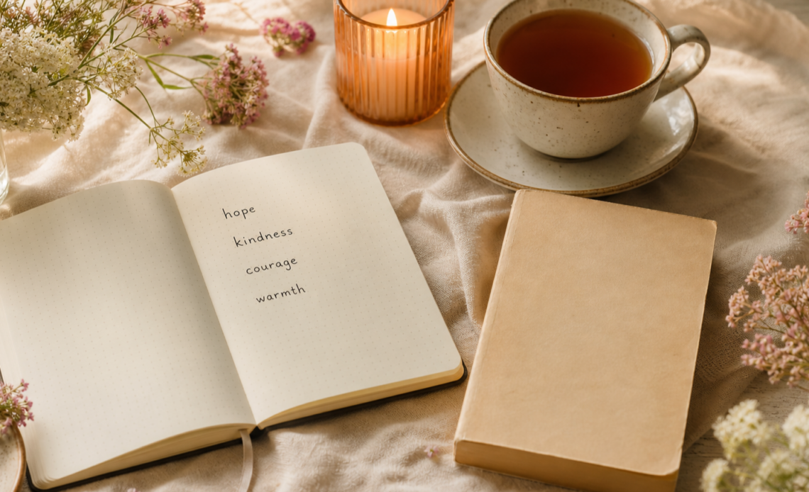 Hope notebook reflection on Chicken Soup for the Soul, kindness, courage and warmth